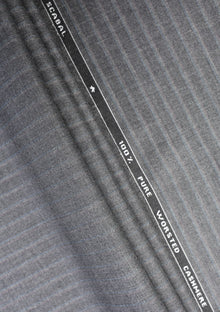 Scabal Pure Worsted Cashmere Wool Fabric - Dark Grey image 1