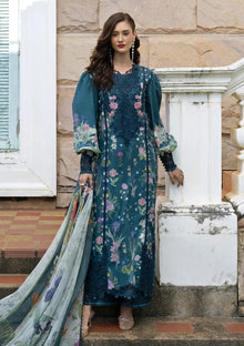 Lawn - Elaf Premium - Signature Embroidered Prints 26 - ESA#05A - OCEANA VEIL photo 1
