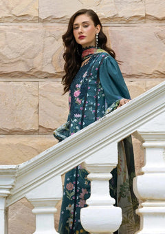 Lawn - Elaf Premium - Signature Embroidered Prints 26 - ESA#05A - OCEANA VEIL photo 4