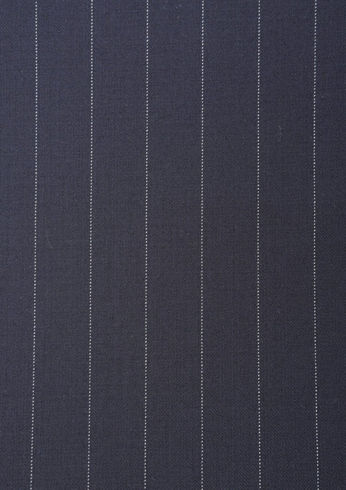 Cavani Four Season Wool Selvage Broad Stripe - Navy image 2