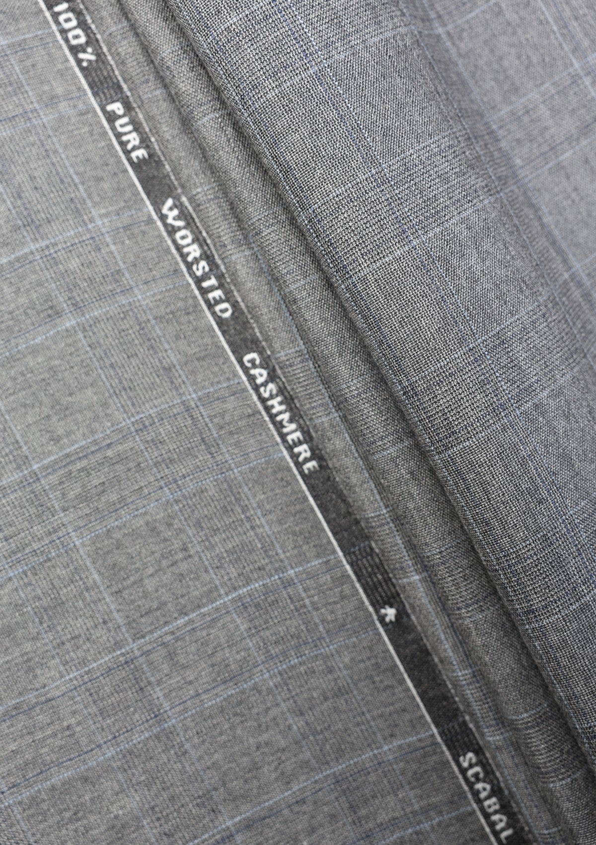 Scabal Pure Worsted Cashmere Wool Fabric - Grey image 1
