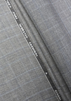 Scabal Pure Worsted Cashmere Wool Fabric - Grey image 1