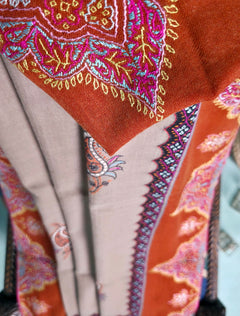 Pashmina Kashmiri Jaaldar Shawl D#153 - Multi photo 4