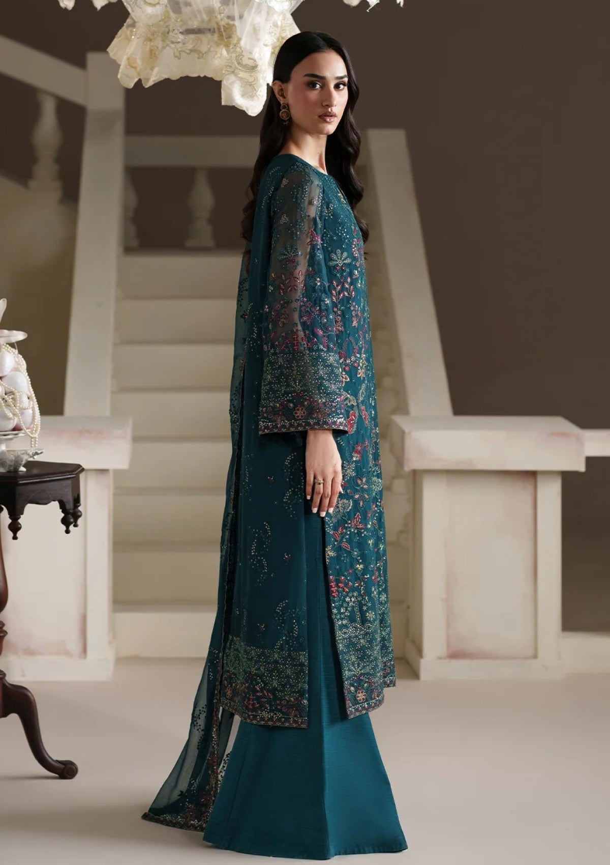 Formals - Emaan Adeel - Modern Heirloom Unstitched Chiffon 26 - ANTIQUE CHARM photo 3