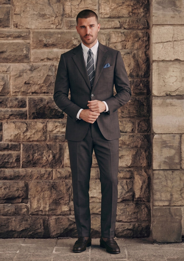 Dormeuil Super 130'S Echo Patagonian Wool Fabric - Chocolate Brown