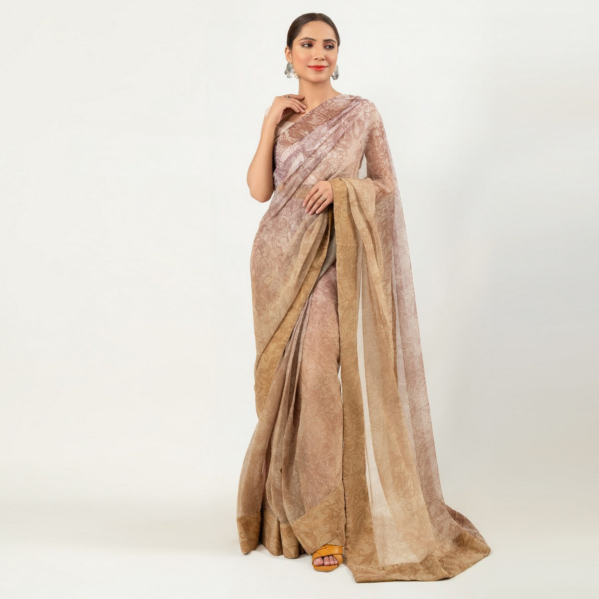 IASC 15 Digital Printed Chiffon Saree – product image 7