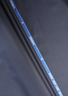 Scabal Super 200's Sunrise Wool & Silk - Navy Blue image 1