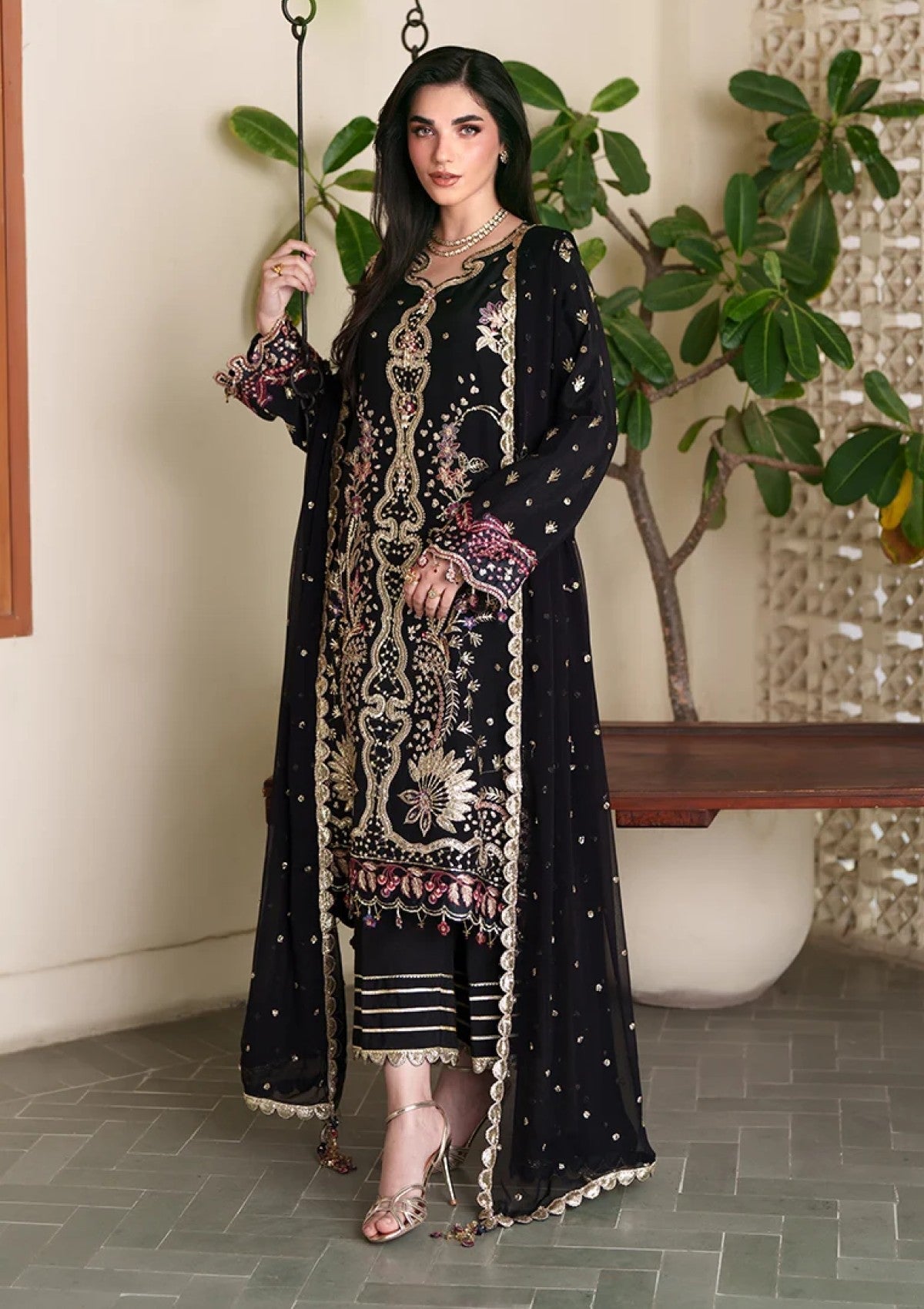 Formals - Roheenaz - Mah-e-Noor Silk 26 - RUNES#107 - Chandni photo 1