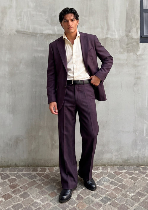 Drapers Montecarlo Wool Fabric - D Purple photo 1