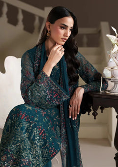 Formals - Emaan Adeel - Modern Heirloom Unstitched Chiffon 26 - ANTIQUE CHARM photo 4