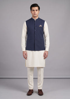 Drapers Vitale Arrival Wool Fabric - Navy photo 1