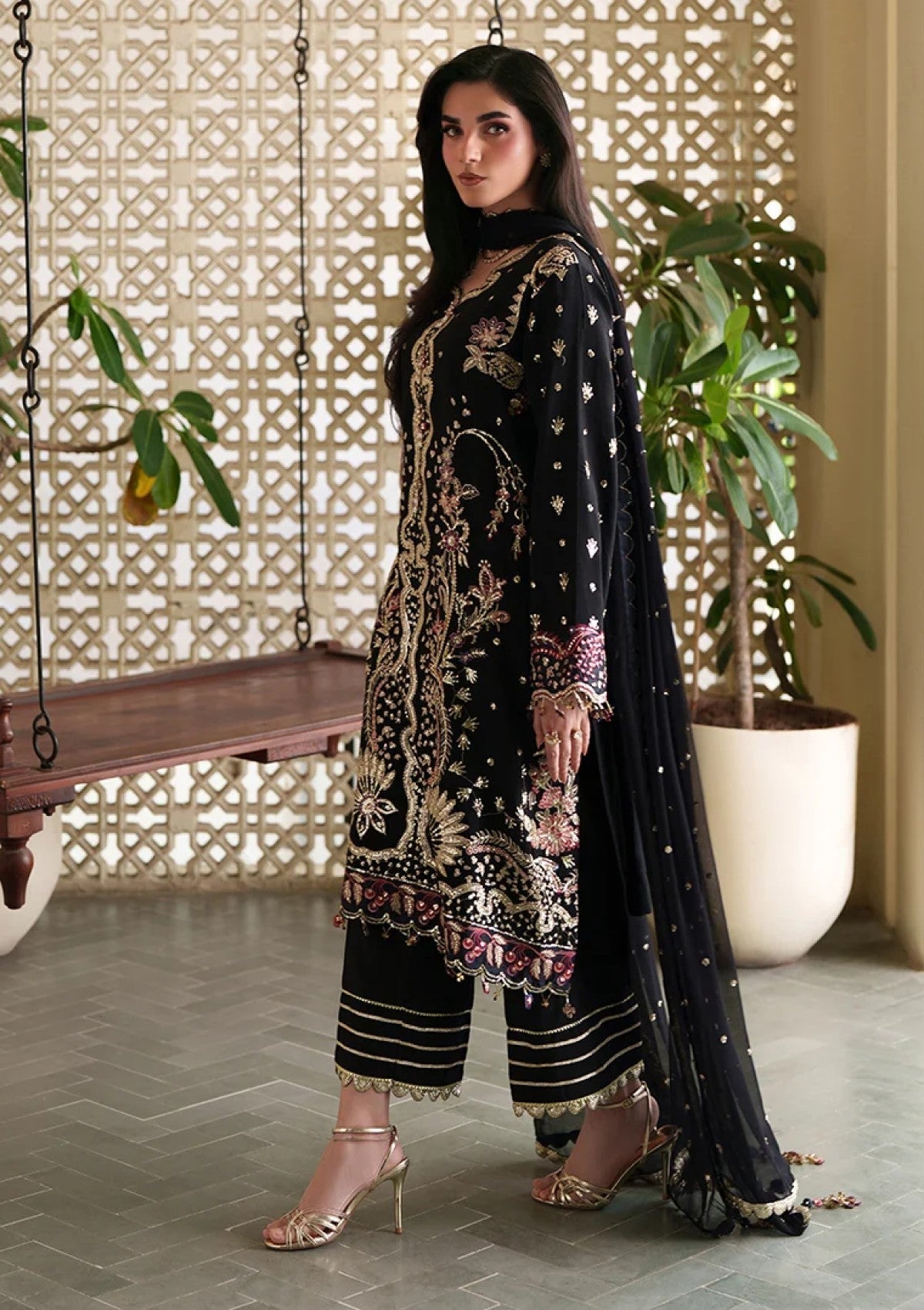 Formals - Roheenaz - Mah-e-Noor Silk 26 - RUNES#107 - Chandni photo 3