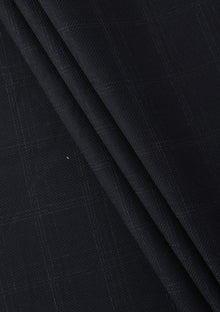 Vitale Barberis Canonico Super 100's Check Wool Fabric - B Blue photo 2