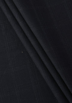 Vitale Barberis Canonico Super 100's Check Wool Fabric - B Blue photo 2