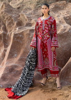 Lawn - Sadaf Fawad Khan - Siraa - Luxury 26 - Laal photo 1