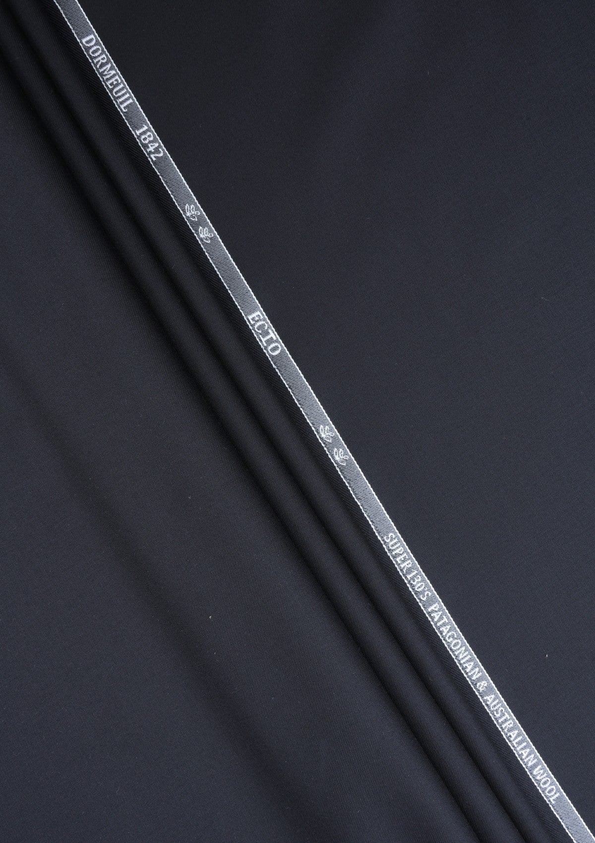 Dormeuil Super 130'S Echo Patagonian Wool Fabric - Black photo 2