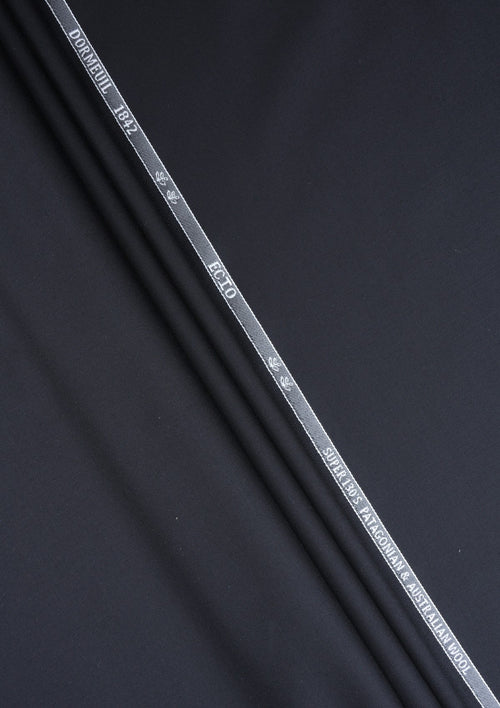 Dormeuil Super 130'S Echo Patagonian Wool Fabric - Black photo 2