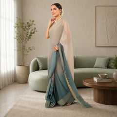 IASC 02 Digital Printed Chiffon Saree Set