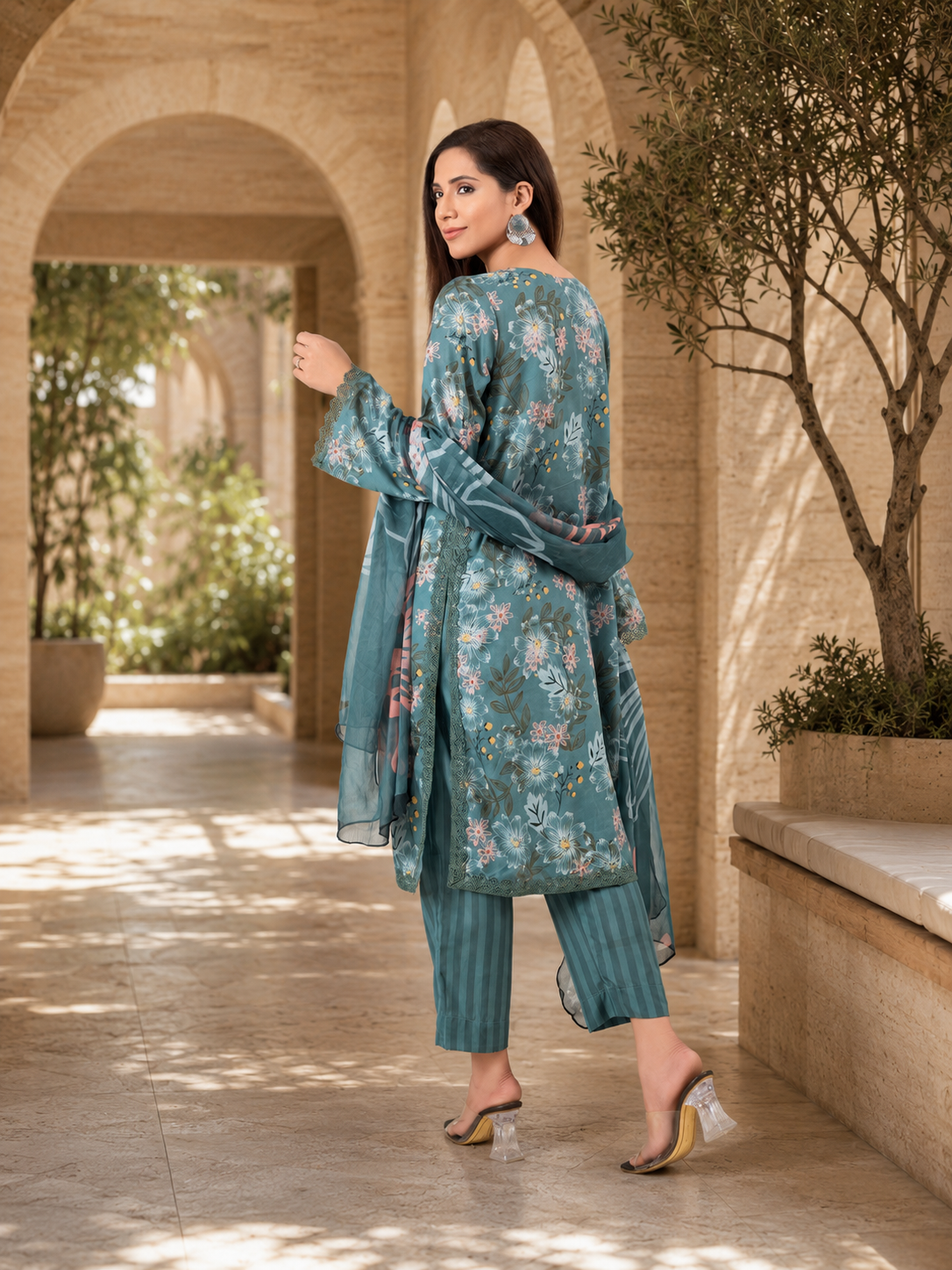 IAWC 01 Unstitched 3-Piece Satin Silk Suit