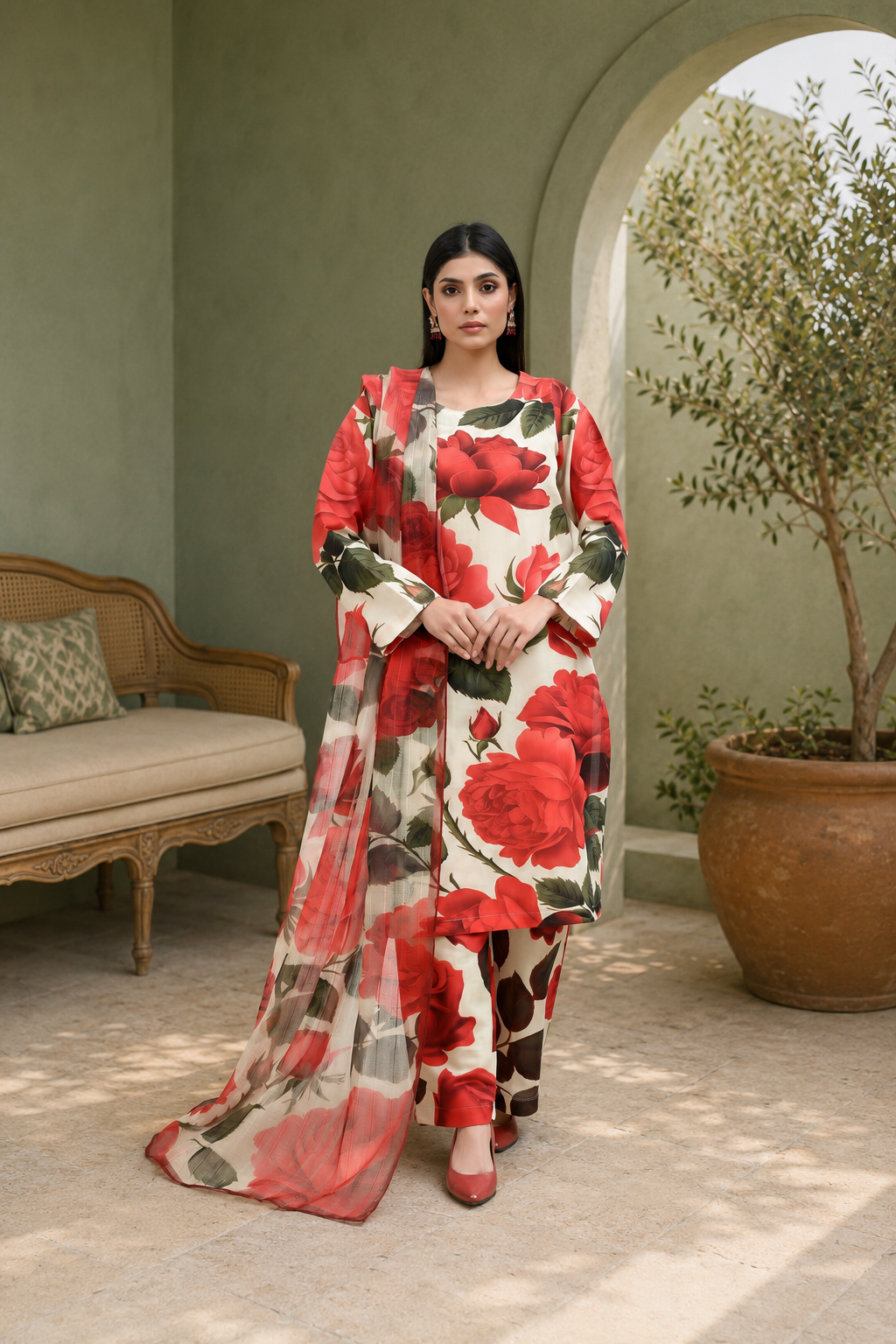 IAVD 03 Unstitched 3-Piece Raw Silk Suit