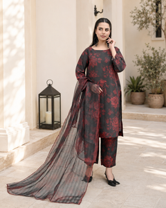 IAVD 02 Unstitched 3-Piece Raw Silk Suit