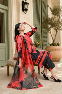 IAVD 01 Unstitched 3-Piece Raw Silk Suit