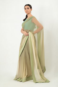 IASC 20 Digital Printed Chiffon Saree – product image 4