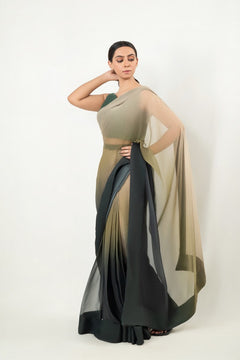 IASC 23 Digital Printed Chiffon Saree – product image 3
