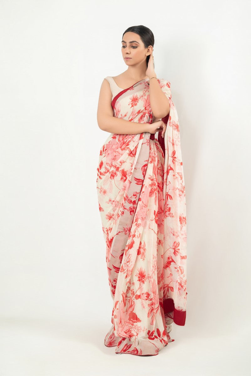 IASC 24 Formal Digital Printed Chiffon Saree – product image 3