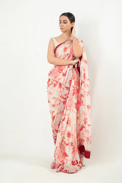IASC 24 Formal Digital Printed Chiffon Saree – product image 3
