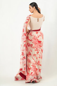 IASC 24 Formal Digital Printed Chiffon Saree – product image 6