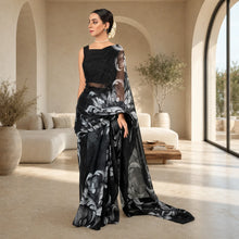 IASC 01 Digital Printed Chiffon Saree Set