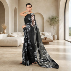 IASC 01 Digital Printed Chiffon Saree Set