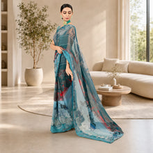IASC 03 Digital Printed Chiffon Saree Set