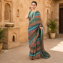 IASC 09 Digital Printed Chiffon Saree Set