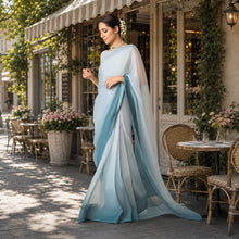 IASC 10 Digital Printed Chiffon Saree Set