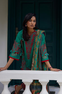 Unstitched Embroidered 3 Piece Muzlin Suit — 1000000093631 photo 2