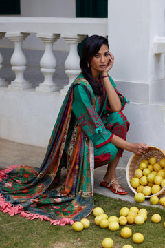 Unstitched Embroidered 3 Piece Muzlin Suit — 1000000093631 photo 3
