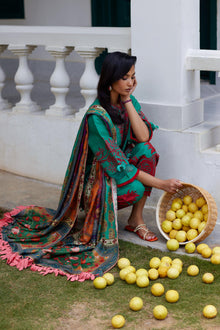 Unstitched Embroidered 3 Piece Muzlin Suit — 1000000093631 photo 4