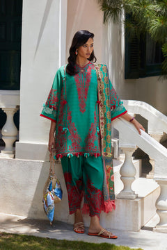 Unstitched Embroidered 3 Piece Muzlin Suit — 1000000093631 photo 1