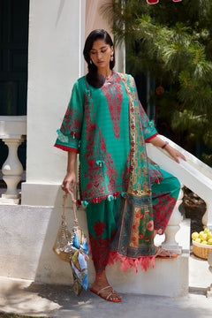 Unstitched Embroidered 3 Piece Muzlin Suit — 1000000093631 photo 5