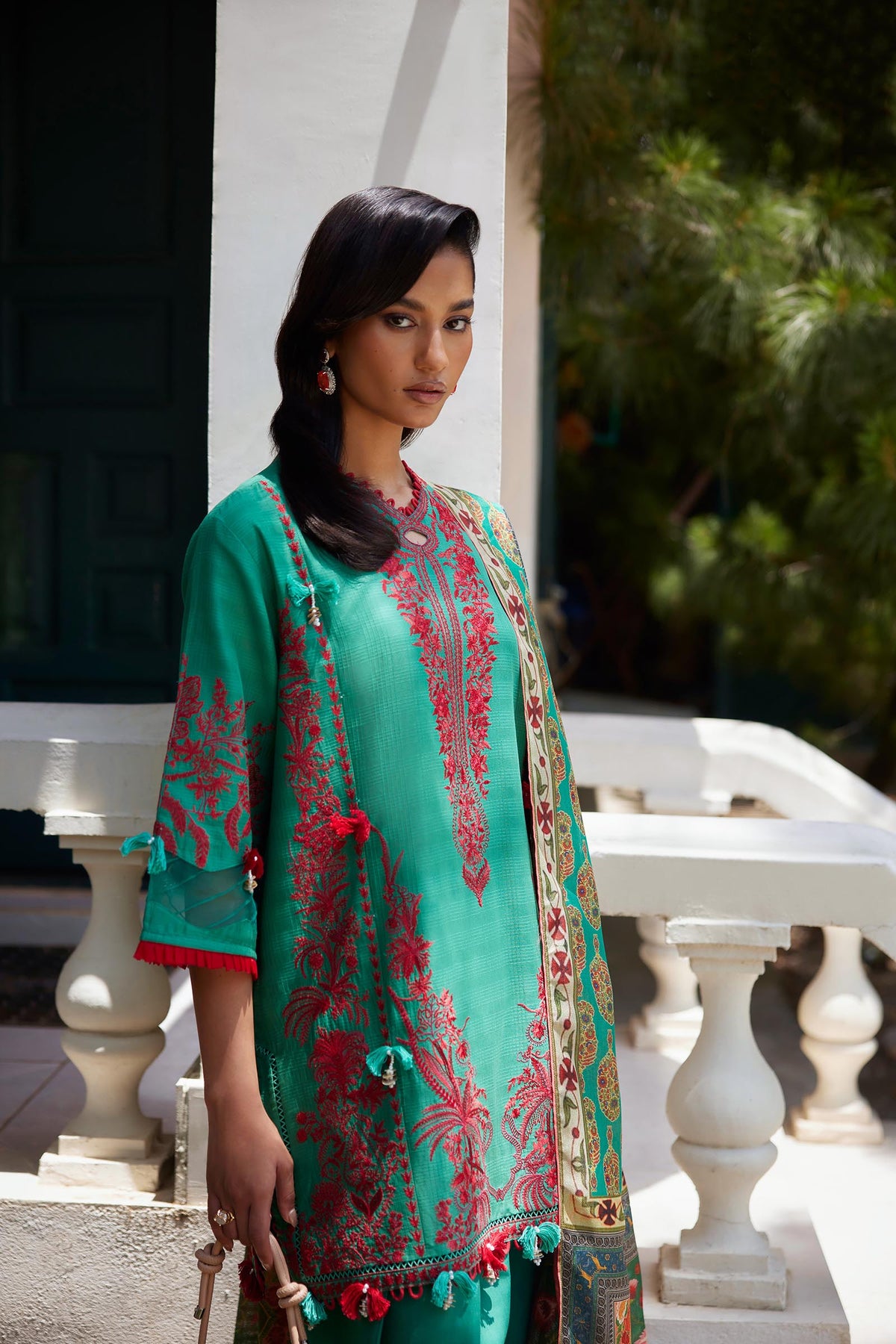 Unstitched Embroidered 3 Piece Muzlin Suit — 1000000093631 photo 6