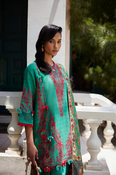 Unstitched Embroidered 3 Piece Muzlin Suit — 1000000093631 photo 6