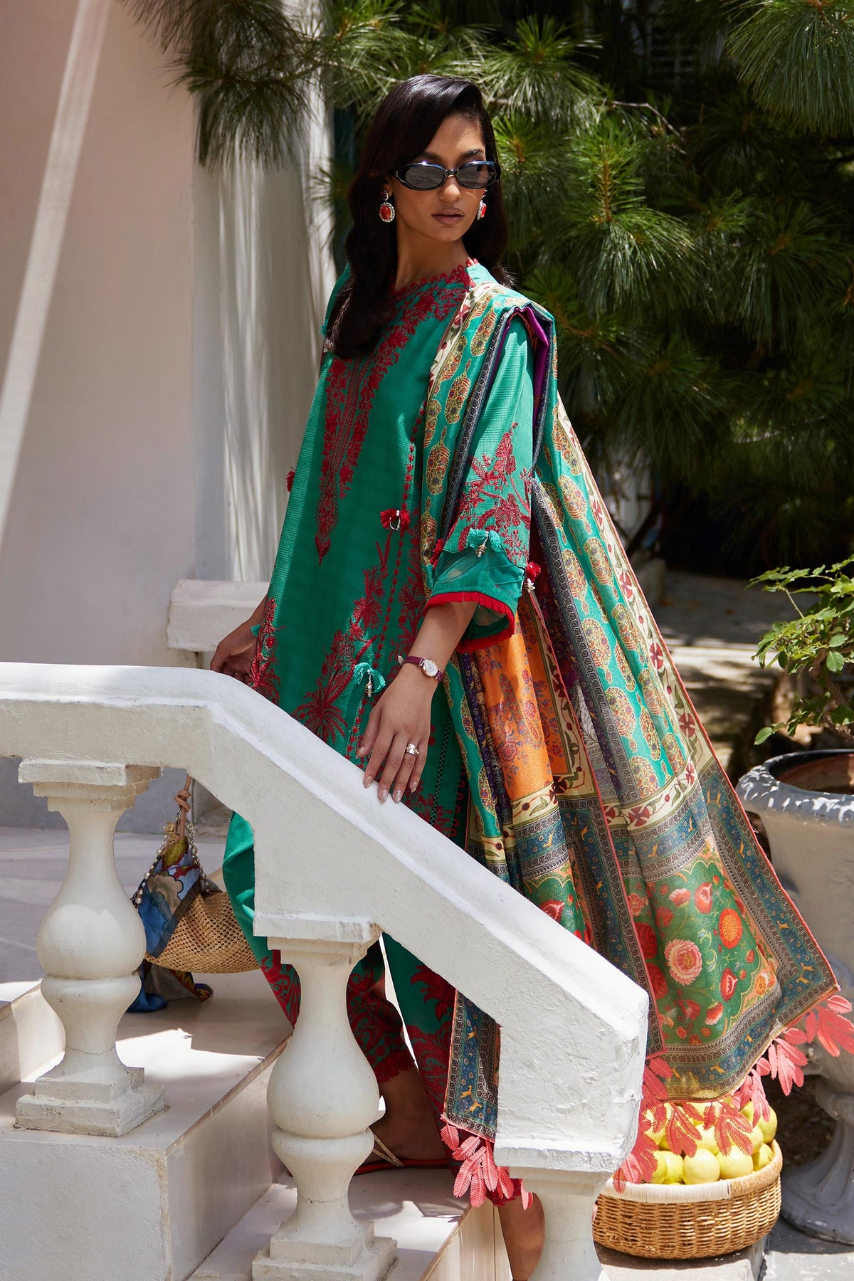 Unstitched Embroidered 3 Piece Muzlin Suit — 1000000093631 photo 8