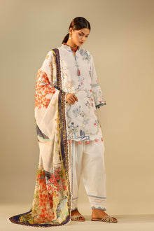 Unstitched Embroidered 3 Piece Muzlin Suit — 1000000093633 photo 1