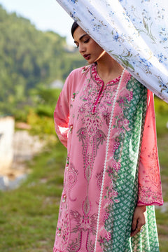 Unstitched Embroidered 3 Piece Muzlin Suit — 1000000093637 photo 2