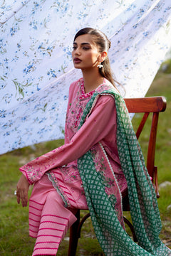 Unstitched Embroidered 3 Piece Muzlin Suit — 1000000093637 photo 7
