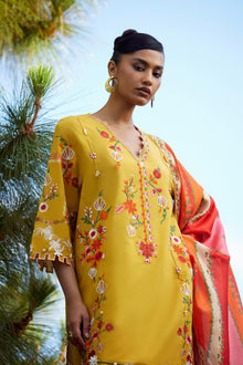 Unstitched Embroidered 3 Piece Muzlin Suit — 1000000093640 photo 5