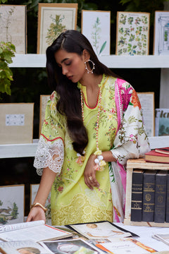 Unstitched Embroidered 3 Piece Muzlin Suit — 1000000093647 photo 4