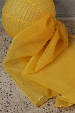 Gota Nur Dupatta — S26F7105-Dafodil Yellow-One Size photo 1